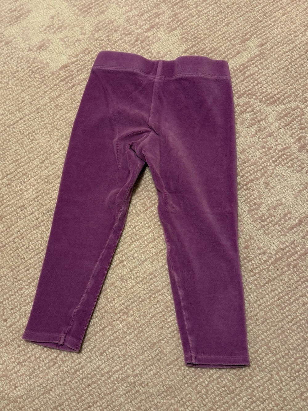 Mini Boden Girls Purple Velour Leggings
